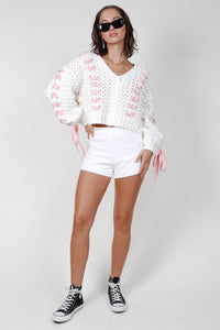 Zip it Mini Shorts - White