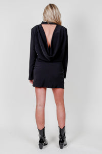 ASTR | Graciela Wrap Blazer Dress - Black