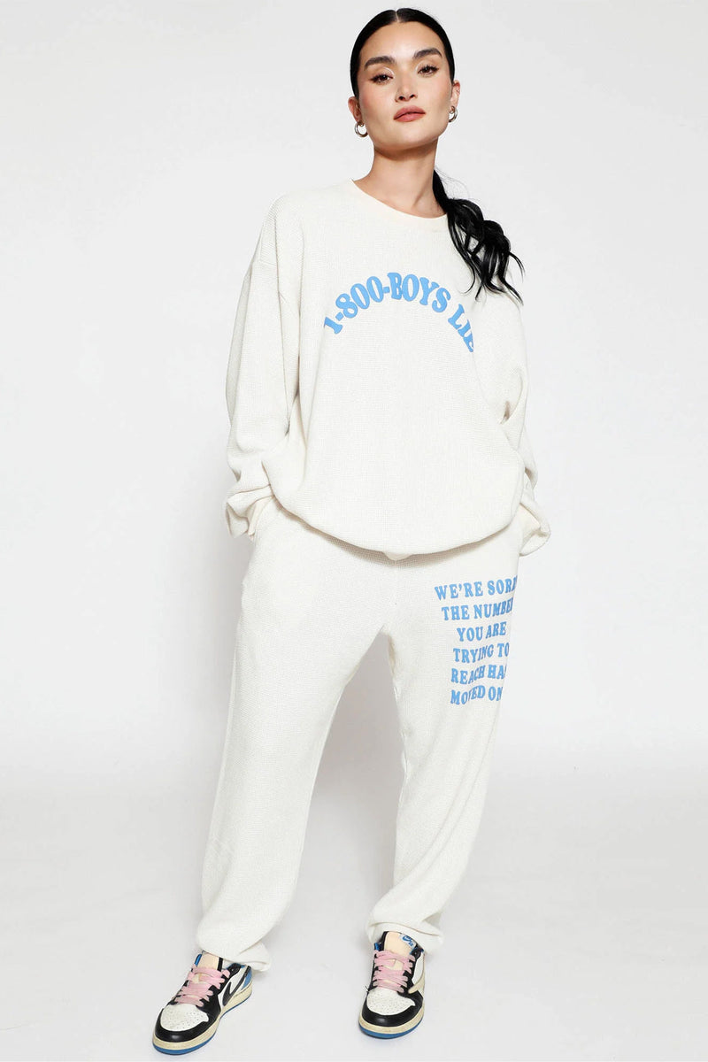 BOYS LIE | 1-800 Sweatpants - Eggshell