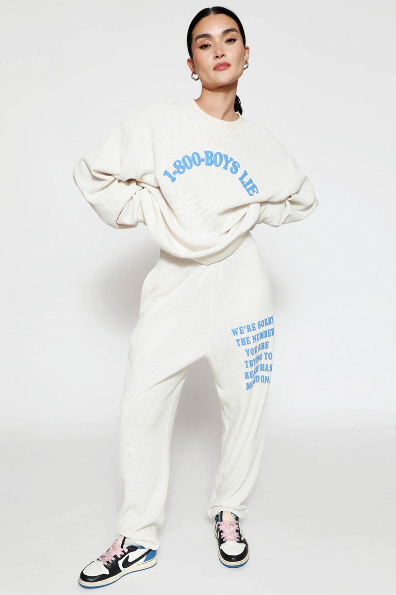 BOYS LIE | 1-800 Sweatpants - Eggshell