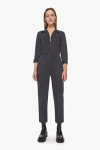 MOTHER | The Specialist Jumpsuit Ankle - Faded Black