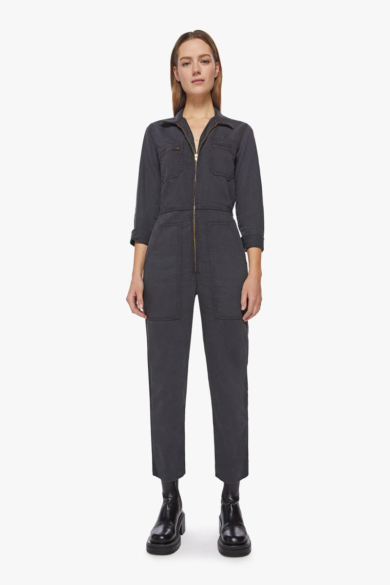 MOTHER | The Specialist Jumpsuit Ankle - Faded Black