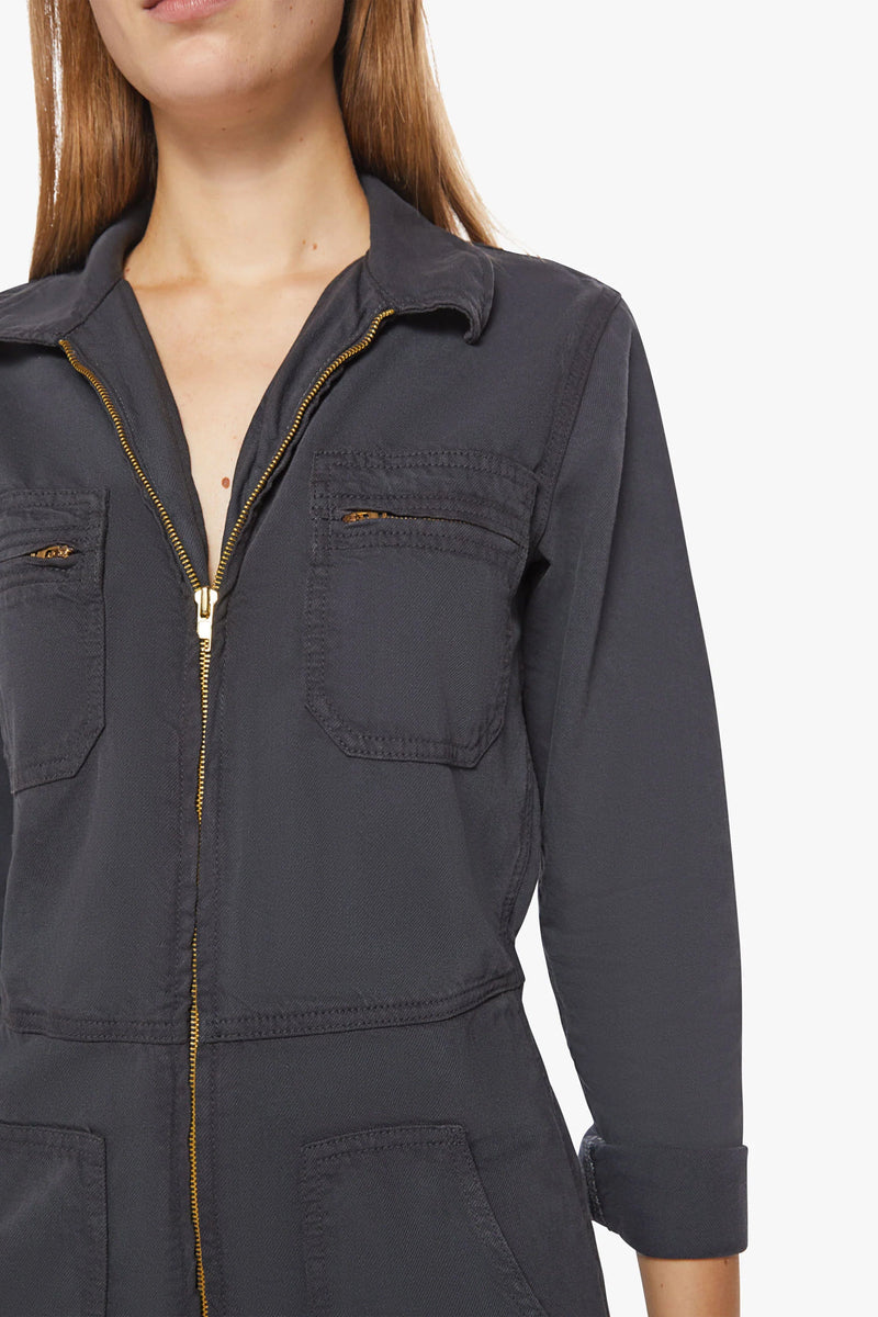 MOTHER | The Specialist Jumpsuit Ankle - Faded Black