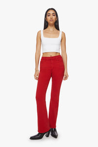 MOTHER | High Waisted Weekender Skimp - Haute Red