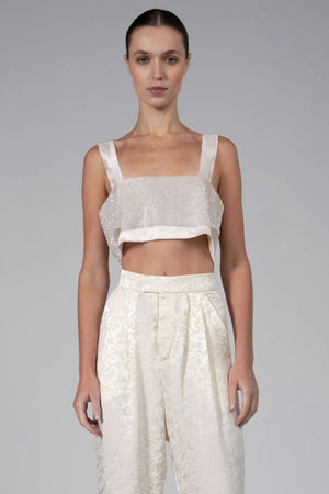 NONCHALANT | Capri Crop - Champagne