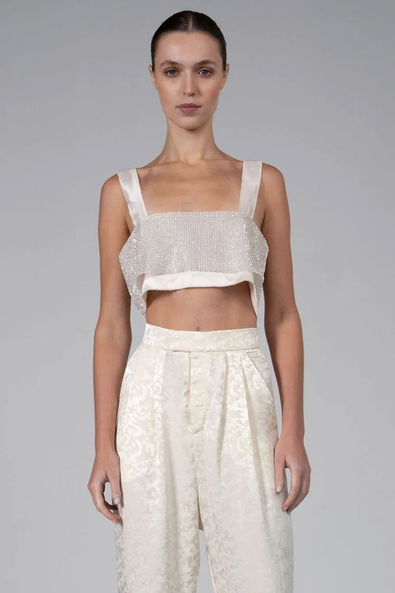 NONCHALANT | Capri Crop - Champagne