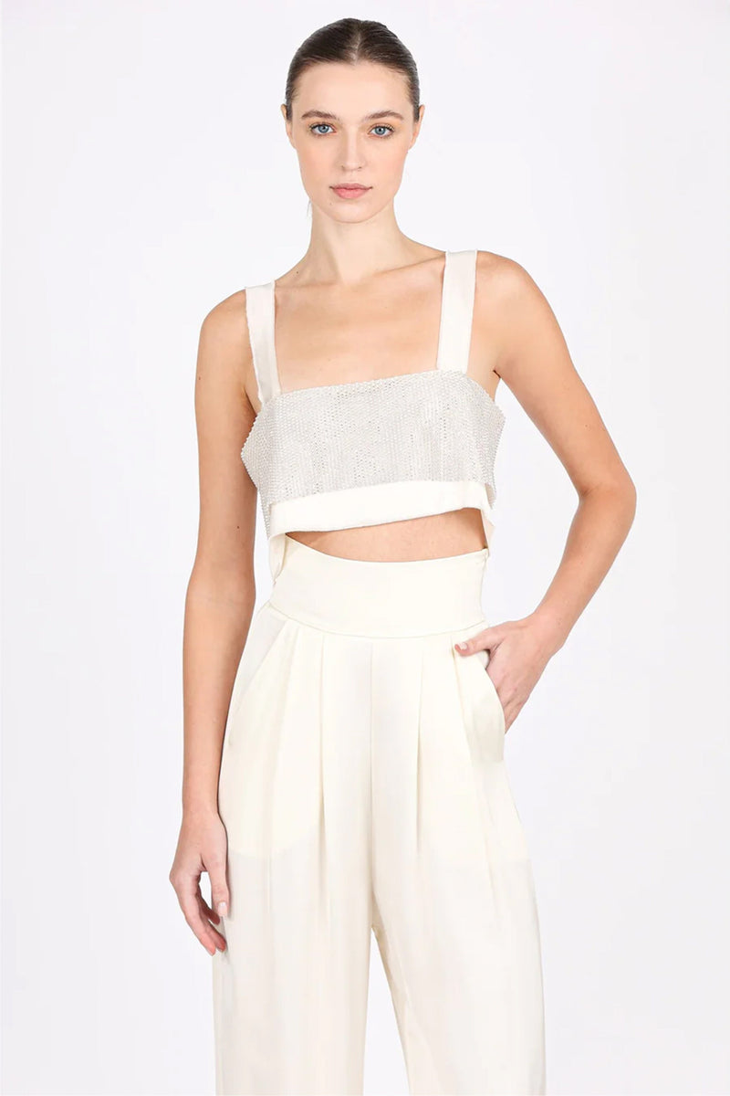 NONCHALANT | Capri Crop - Champagne