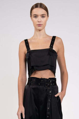 NONCHALANT | Freya Crop - Black