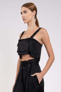 NONCHALANT | Freya Crop - Black