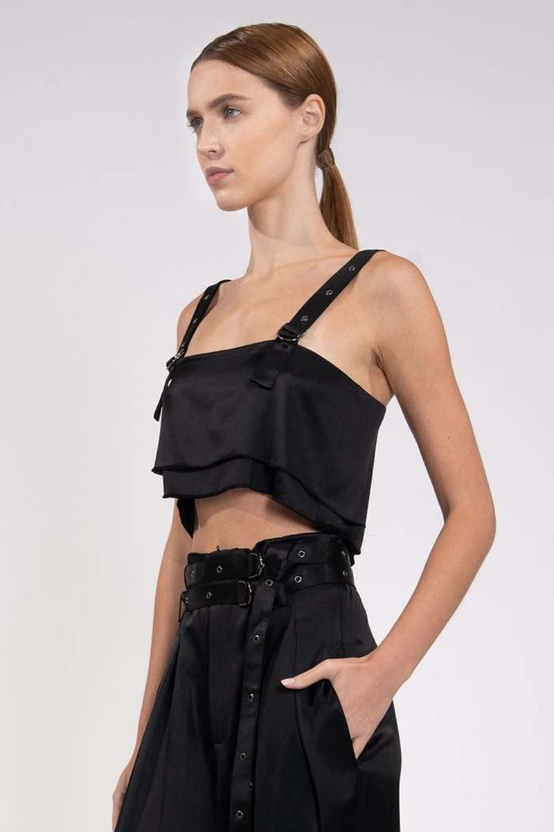NONCHALANT | Freya Crop - Black