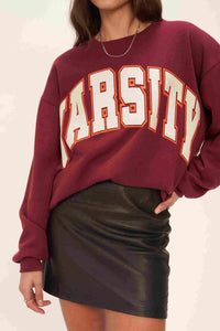 PROJECT SOCIAL T | Varsity Sweatshirt - Merlot