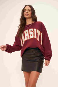 PROJECT SOCIAL T | Varsity Sweatshirt - Merlot