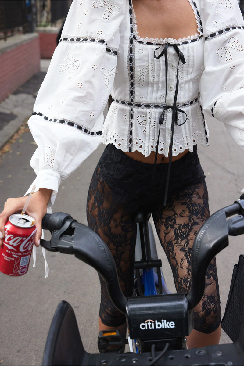FOR LOVE & LEMONS | Rowan Top - White