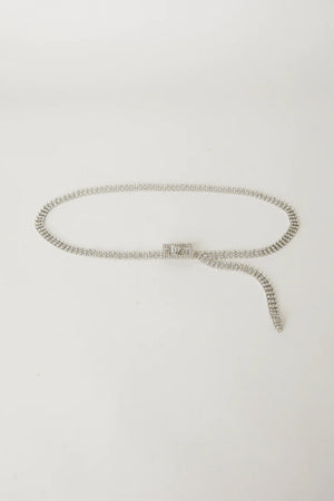 B-LOW THE BELT | Baby Farah Crystal Belt - Silver