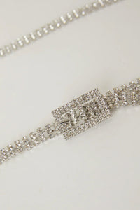 B-LOW THE BELT | Baby Farah Crystal Belt - Silver