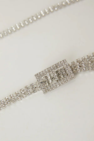 B-LOW THE BELT | Baby Farah Crystal Belt - Silver