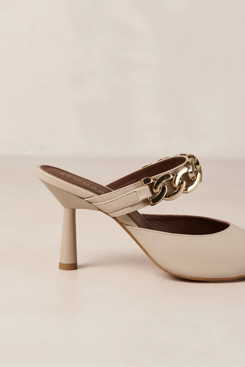ALOHAS | Daisy Chain Strap Heels - Ivory