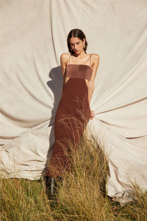 MISHA | Marta Cutout Maxi - Chocolate