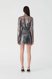 MISHA | Lexter Mini Dress - Smoke Grey