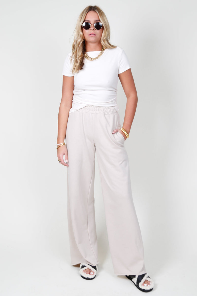 The Elaina Ruched Top - Ivory