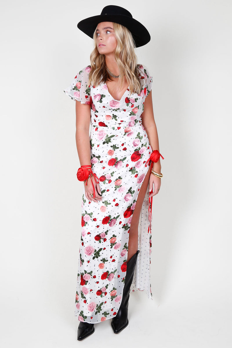 FOR LOVE & LEMONS  Maybelle Maxi Dress - White – Scarlet Clothing