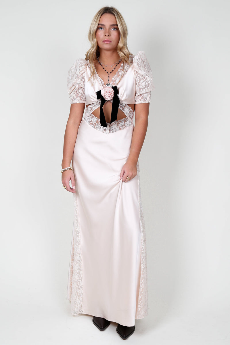 FOR LOVE & LEMONS | Corinne Maxi Dress - Pink