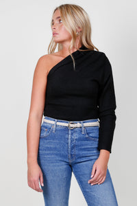 ASTR | Cosima One Shoulder Sweater - Black
