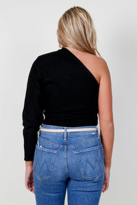 ASTR | Cosima One Shoulder Sweater - Black