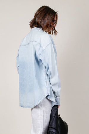 REDONE | Oversized Denim Shirt - Sunfaded Blue