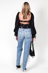 FOR LOVE & LEMONS | The Sade Top - Black