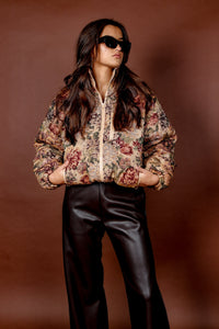 The Floral Puffer Jacket - Floral