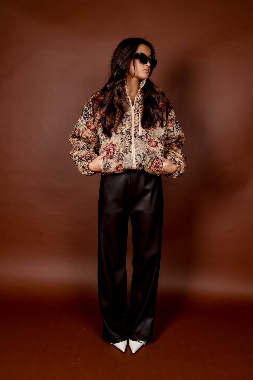 ENZA COSTA | Soft Leather Straight Leg Pant - Espresso