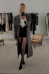 NONCHALANT | Halia Coat - Brown Stripes