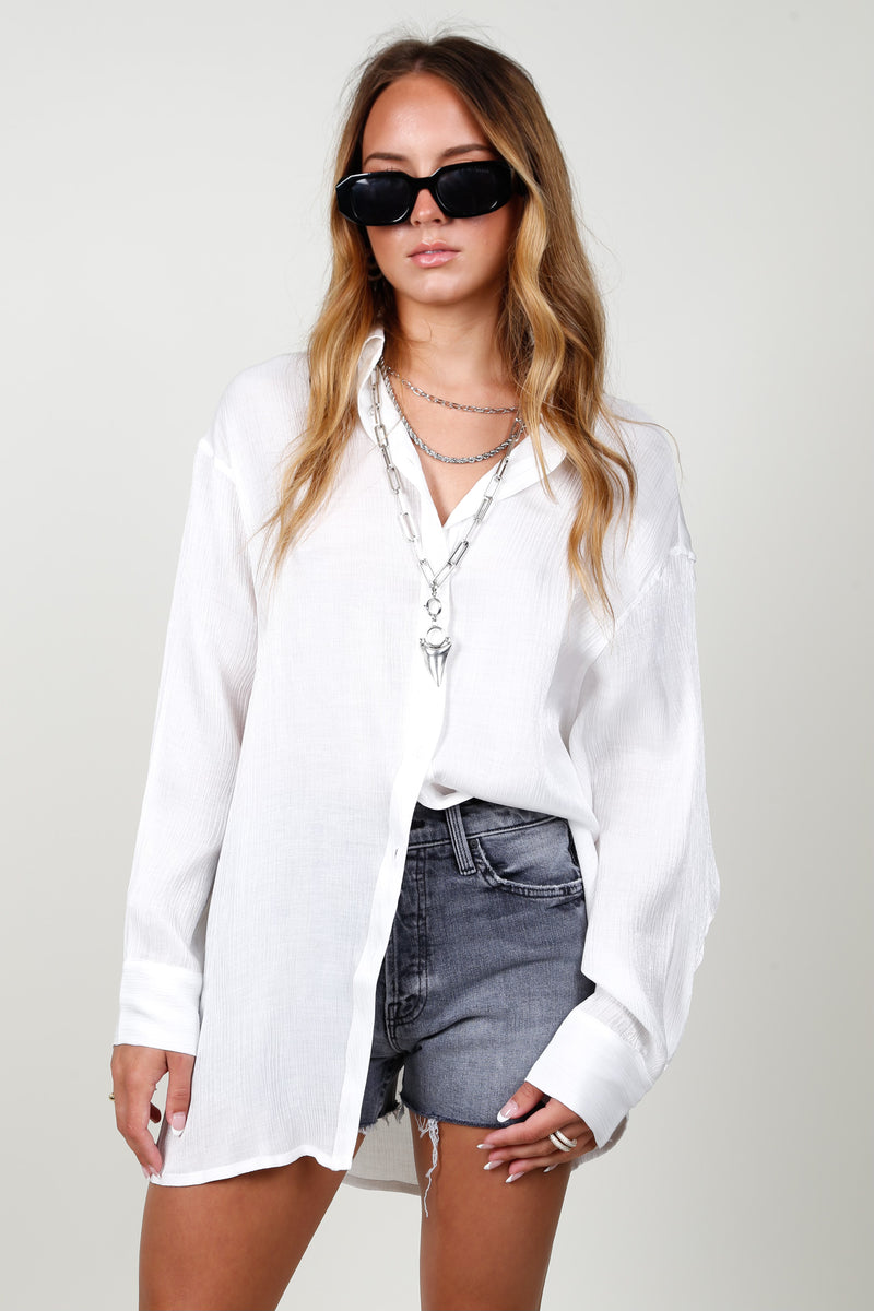 LINE & DOT | Frankie Button Down - White