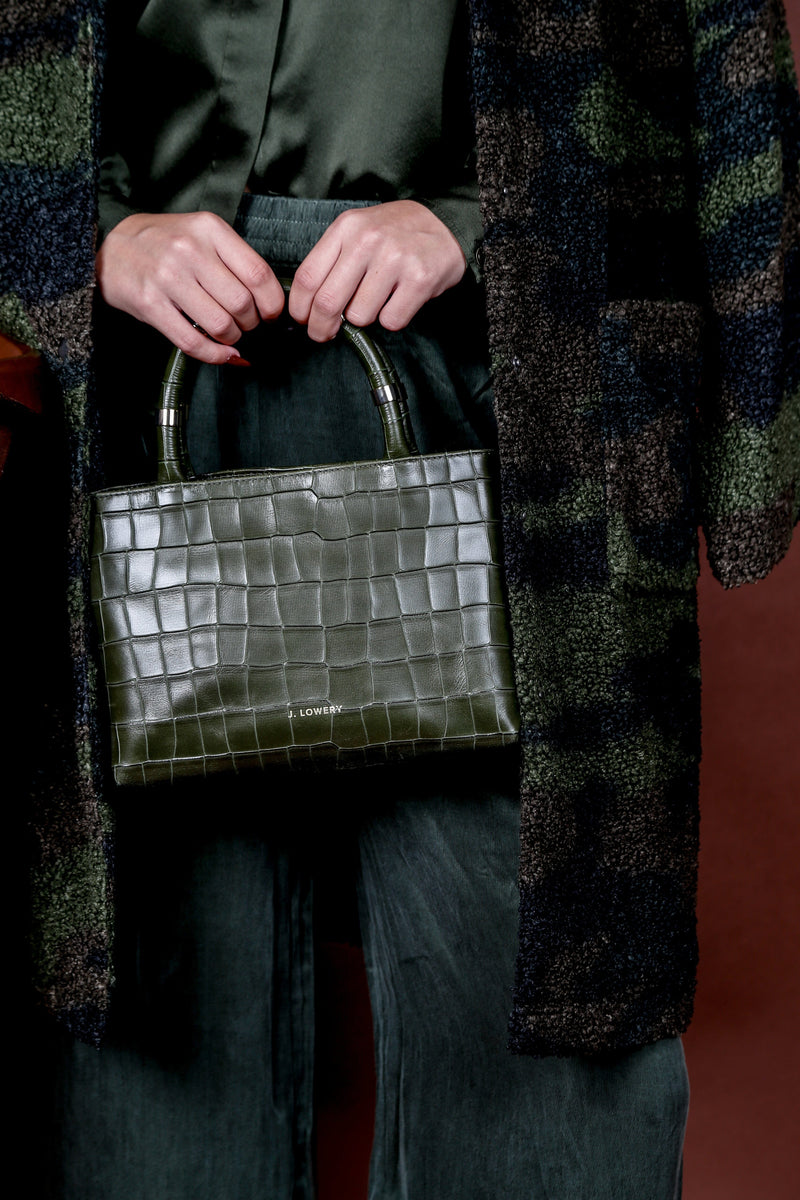 J Lowery | The William Bag - Green Croc