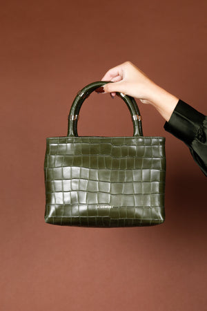 J Lowery | The William Bag - Green Croc