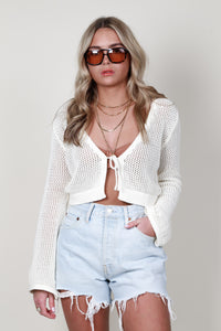 The Callee Open Cardi - Ivory