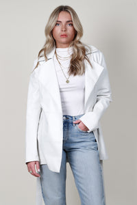 JACKETT | Adelaide Matte Leather - White