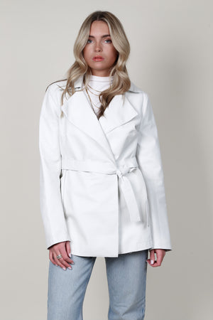 JACKETT | Adelaide Matte Leather - White