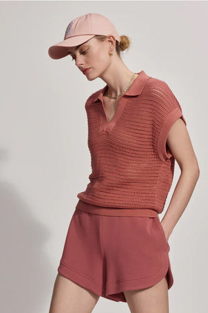 VARLEY | Otto Knit Vest - Canyon Rose