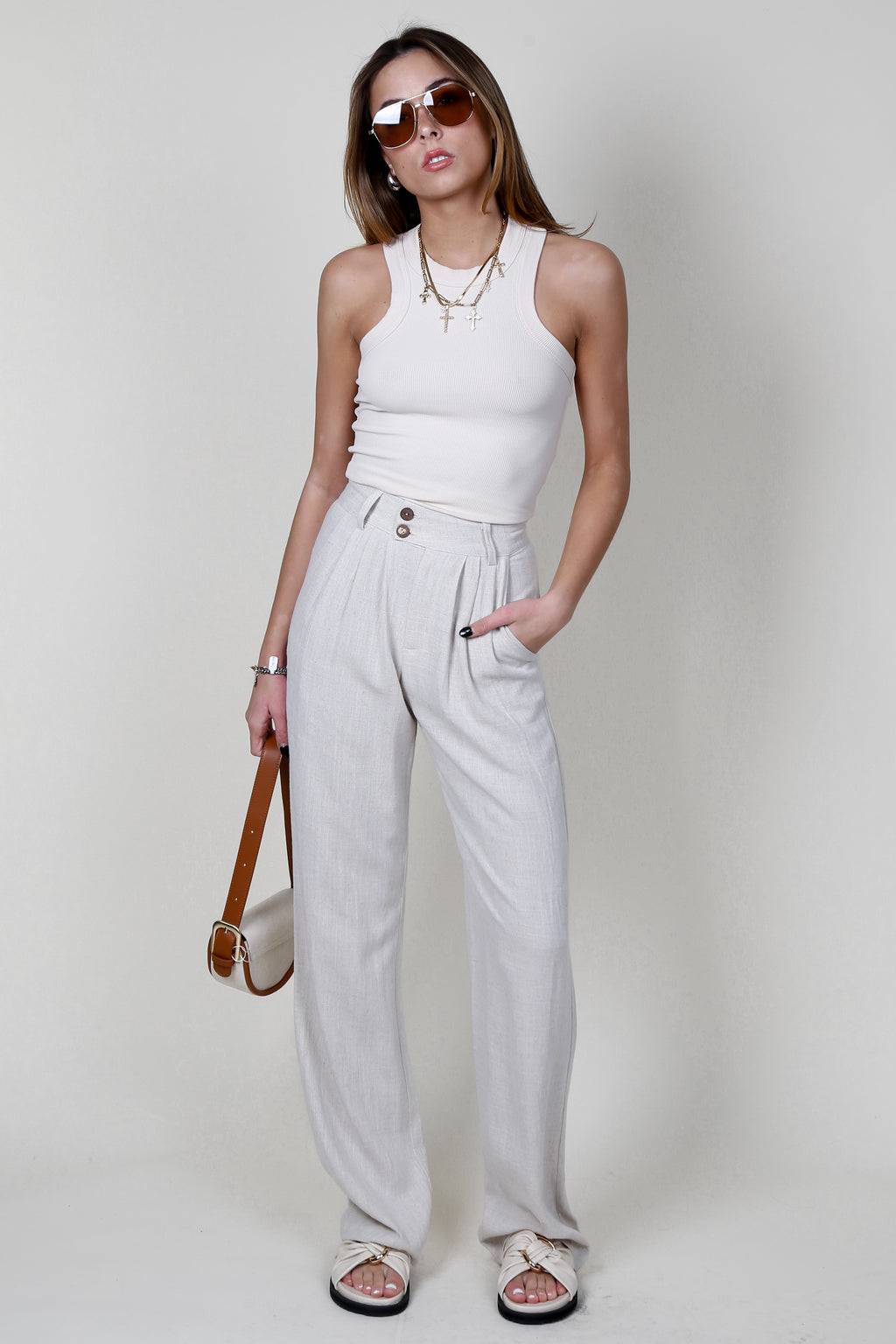 STILLWATER | The Pleated Pant - Natural