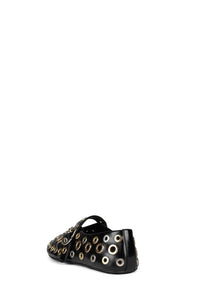 JEFFREY CAMPBELL | Holed Flats - Black/ Gold/ Silver