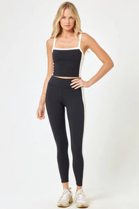 L SPACE | Sidelines Legging - Black/Cream