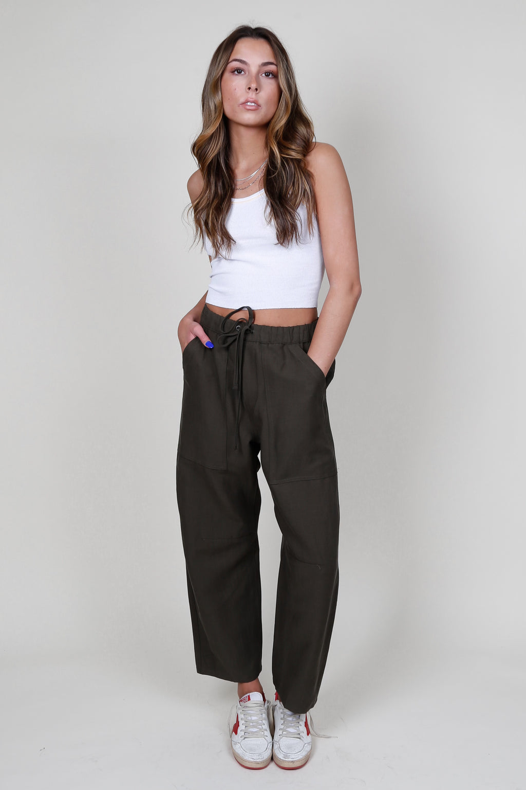 ENZA COSTA | Twill Utility Pant - Military