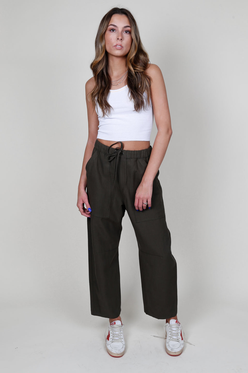 ENZA COSTA | Twill Utility Pant - Military