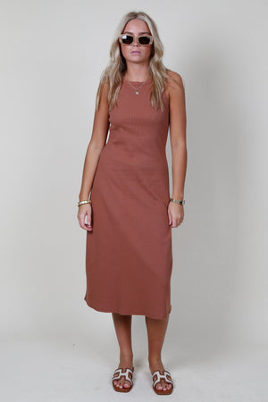 The Ivette Dress - Brick