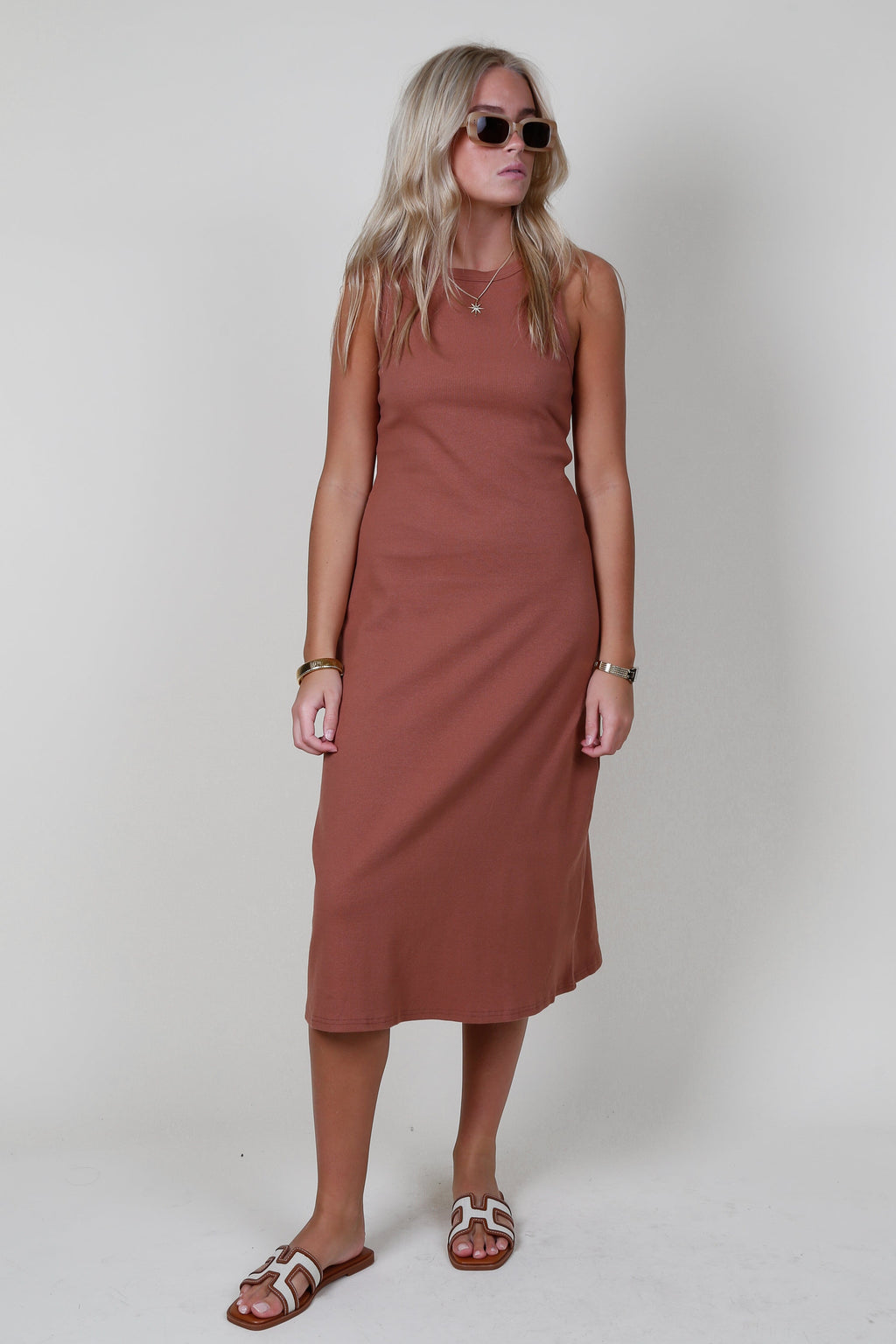 The Ivette Dress - Brick