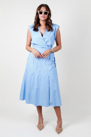 DEREK LAM | Arabella Belted Midi Dress - Azure