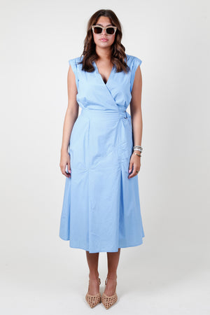 DEREK LAM | Arabella Belted Midi Dress - Azure