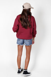 PROJECT SOCIAL T | Varsity Sweatshirt - Merlot